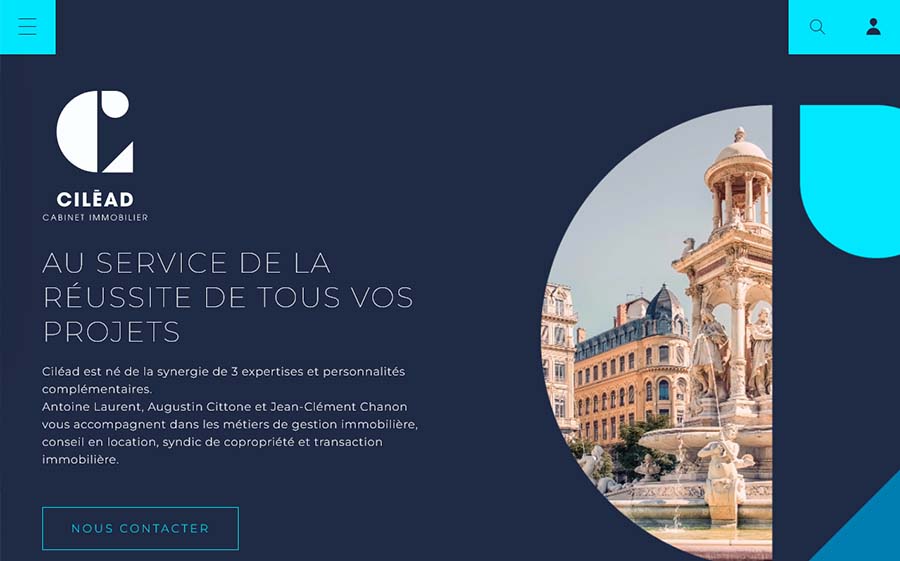 Site internet de Ciléad, agence immobilière à Lyon