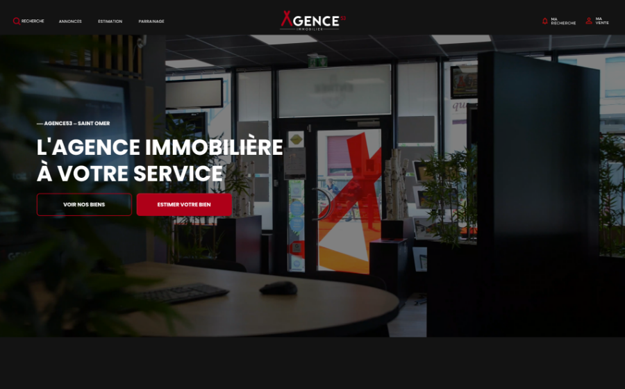 Site internet de l'agence immobilière à St Omer, Agence 53