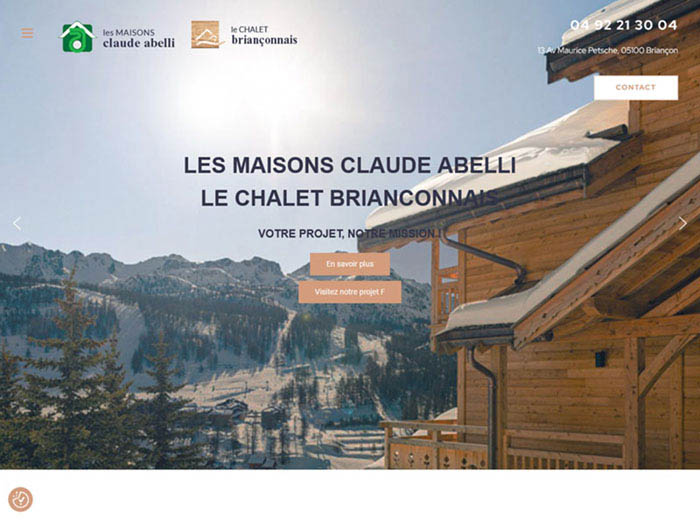 Page d'accueil de Maisons Claude Abelli